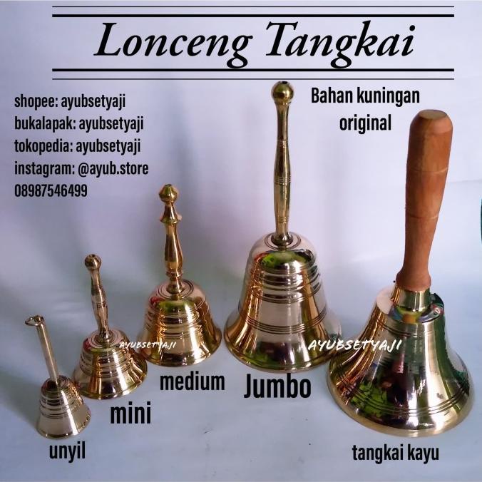 Jual Produk Terbaik] Lonceng Tangkai Kuningan Mini Lonceng Eskrim