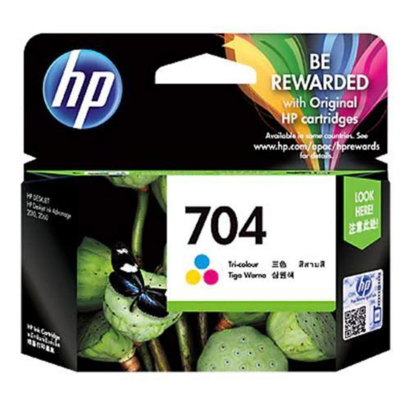 cartridge hp 704 black and color original 100%