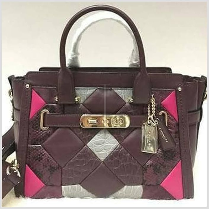 COACH SWAGGER 27 PATCHWORK OXBLOOD MULTI