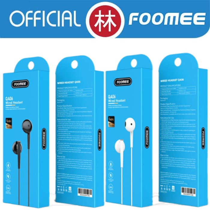 Foomee QA06 Wired Headset HD Stereo Sound-6