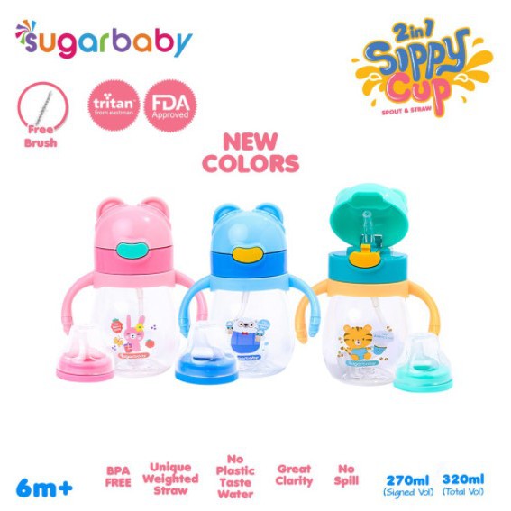 Sugar Baby Tritan Sippy Cup 270ml Botol Minum Cangkir Gelas Anak