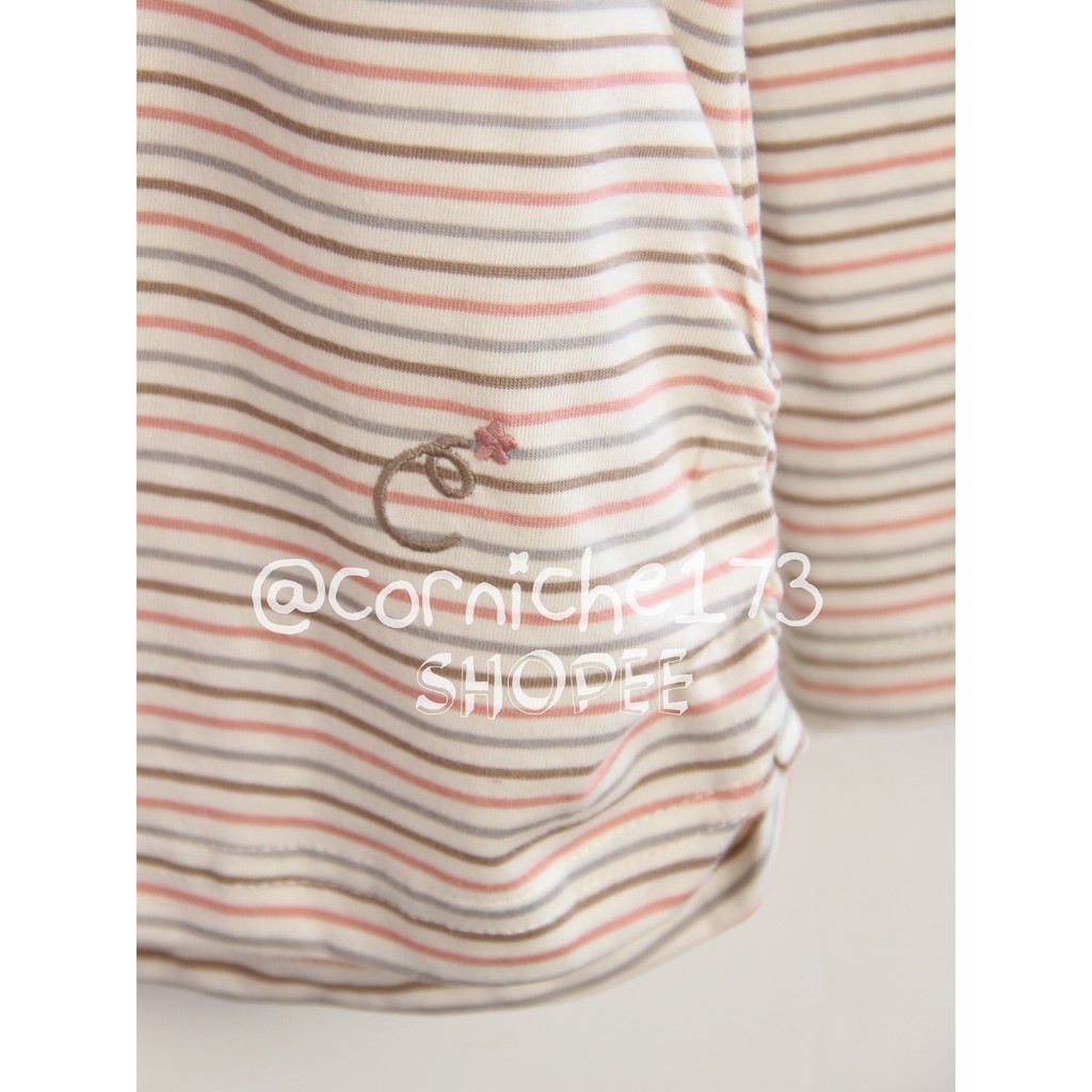 Corniche Carla Stripe Tee Off White - TP231212