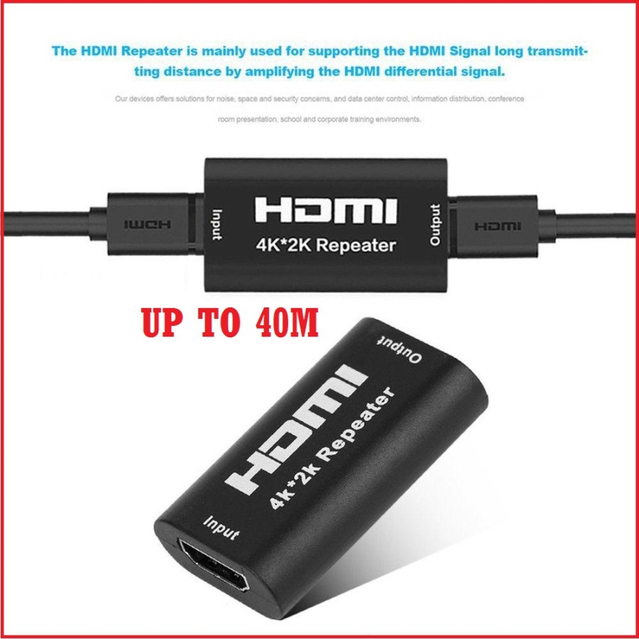 Repeater Extender Penguat Sinyal Hdmi 4k X 2k Female to Female