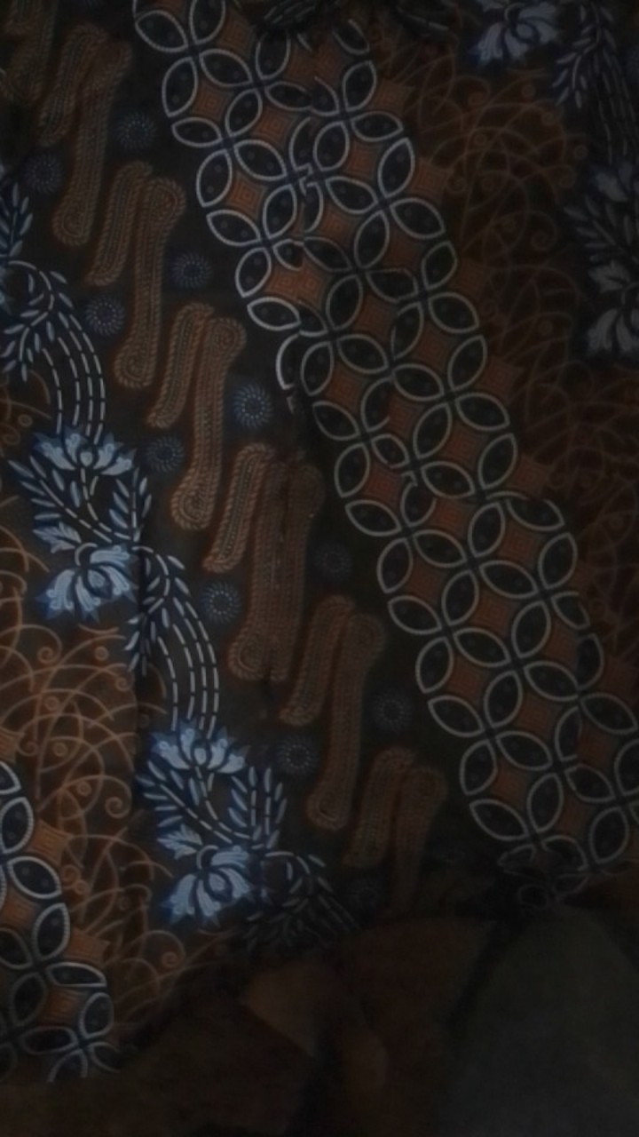 Cod Dt Collection - Hem Batik Pria Cowok Motif Kawung Hitam Lengan Pendek
