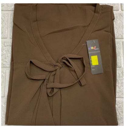 (COD) Maisha - Outer kalong - long cardigan baju tangan pendek pakai baju outer luaran wanita Outer Ceruty Polos Long Outer XXL Outer Seruty Outer Hijab Cardigan Outer fashion muslim shop fashion wanita outerwear cantik bayar di tempat-MOCCA