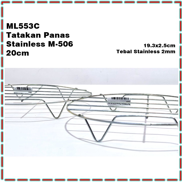 RML553C Tatakan/Alas Barang Panas Stainless M-506 20cm