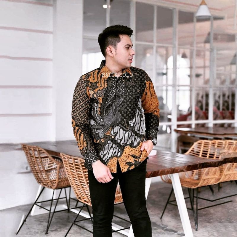 Kemeja Batik PREMIUM Batik Lengan Panjang Kemeja Batik Solo Bahan Katun kode A020