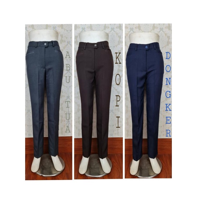 celana kerja wanita/celana kantor wanita sleting syakira by azkia