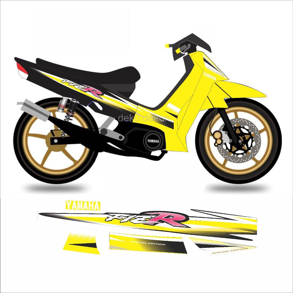 Stiker Striping Fizr F1zr Fiz R Variasi Kuning Hitam COD Shopee Indonesia