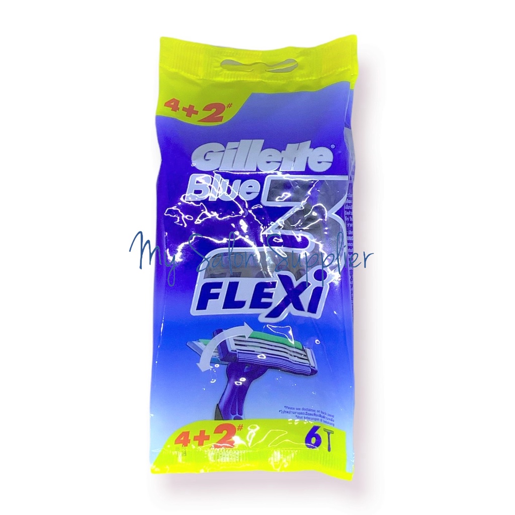 Alat Cukur Pria Gillette Blue 3 Flexi Biru isi 6