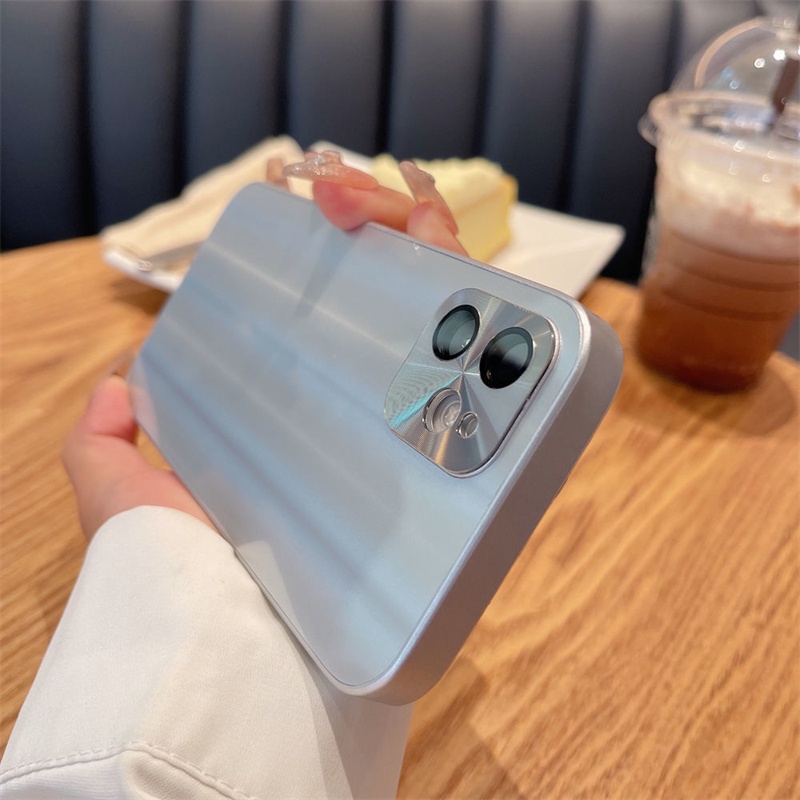 Jauh Puncak Biru Laser Gradien Ponsel Case Kompatibel untuk iPhone 13 12 11 Pro X XS Max XR 7 7 Plus High-End PC Pelindung Mata Case