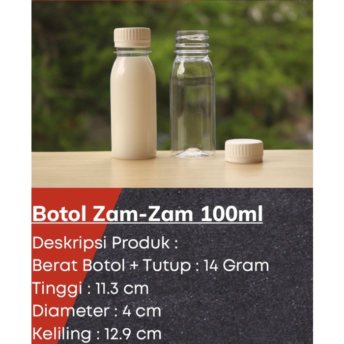 Botol plastik 100ml zam-zam