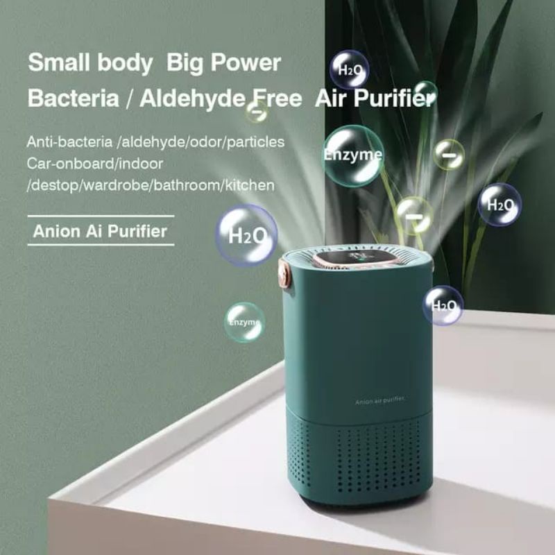 Air Purifier Anion A8 HEPA Filter Portable Rechargeable Praktis Dibawa