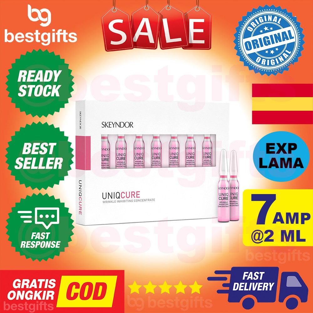 SKEYNDOR UNIQCURE WRINKLE INHIBITING CONCENTRATE ANTI KERIPUT KONTUR MATA DAN DAHI 2 ML - 7 AMPOULE