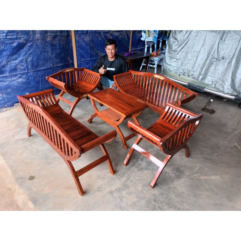 KURSI TAMU YUYU FURNITURE JATI | KURSI TERAS YUYU KAYU JATI | KURSI YUYU FURNITURE JATI JEPARA