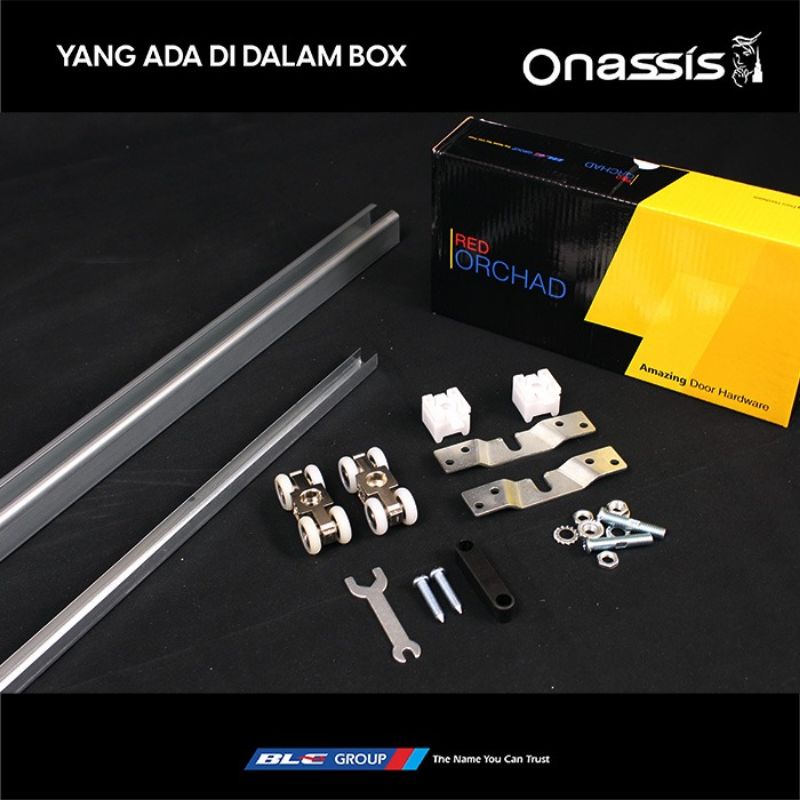 Rel Pintu Geser/Sliding Track Galvanis 2.4m