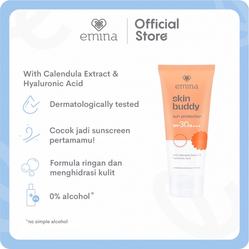 EMINA Sun Protection Indonesia / SPF 30 45 PA+++ Facial Wash Face Scrub Micellar Water Essence Toner Mist Serum Day Night Eye Cream Sunscreen Sheet Sleeping Clay Mask Masker Moisturizing Lip Tint Matte Gloss / Bright Stuff Ms Pimple Acne Solution Battle