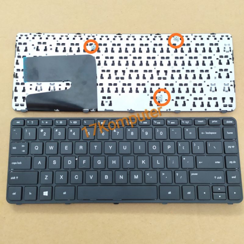 Keyboard HP 14-N 14-N000 14-N200 14-N203LA FRAME Hitam