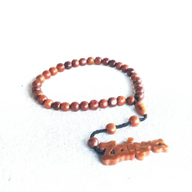 Gelang tasbih kaukah ukir nama