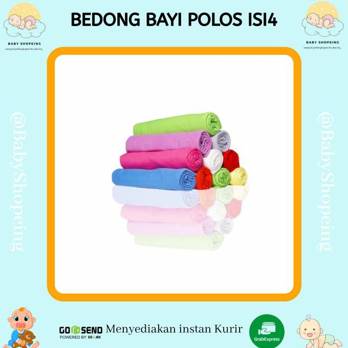 Bedong Bayi Isi 4 Bedong Bayi Polos Kain Bedong Bayi Kain Ompol Bayi