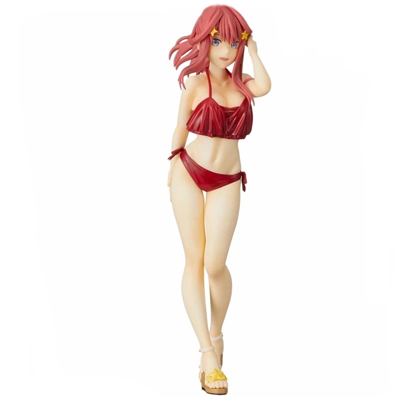Mainan Action Figure Anime The Quintessential Quintuplets Nakano Miku Bikini Bahan PVC Ukuran 20cm Untuk Koleksi