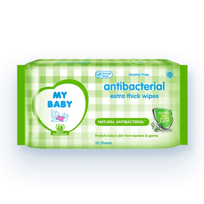 My Baby Extra Thick Wipes Anti Bacterial Tissue Basah 50 Sheet