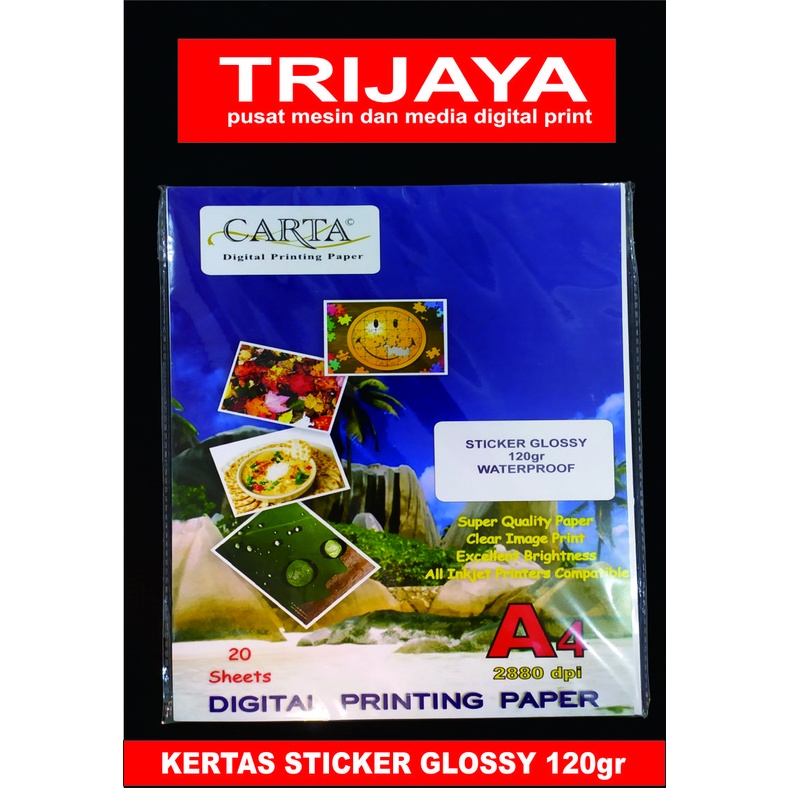 

Kertas Sticker Glossy A4