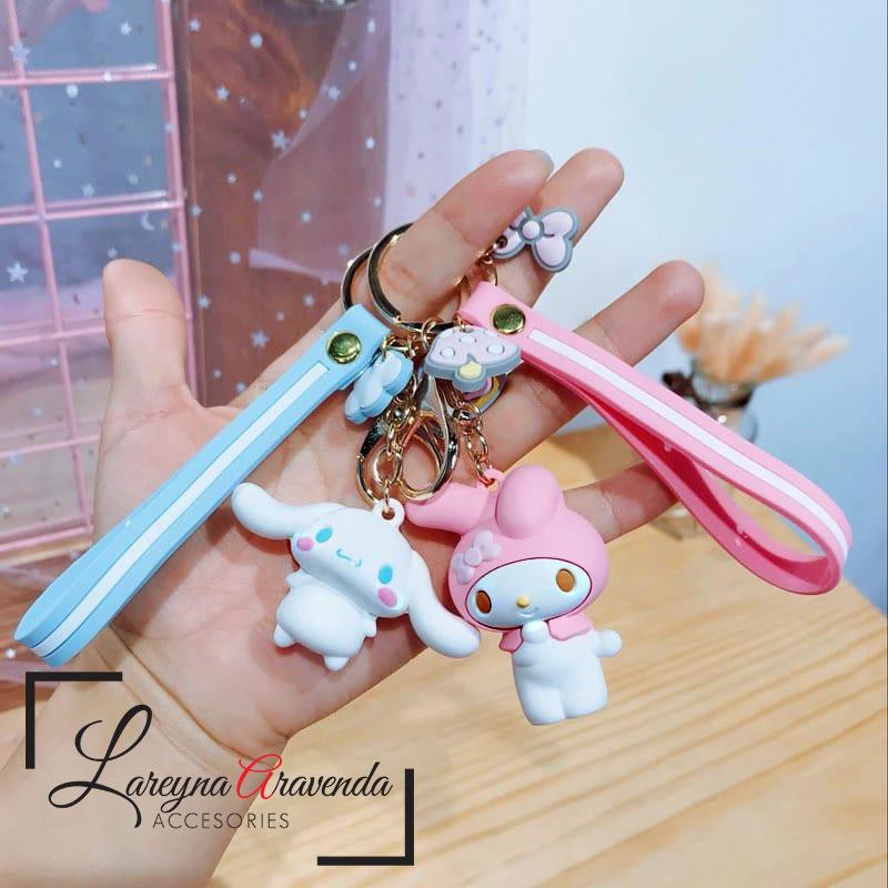 Gantungan Kunci / Cute Keychain SANRIO Keroppi Kuromi Purin Badtemaru Cinnamaroll Melody Hello Kitty