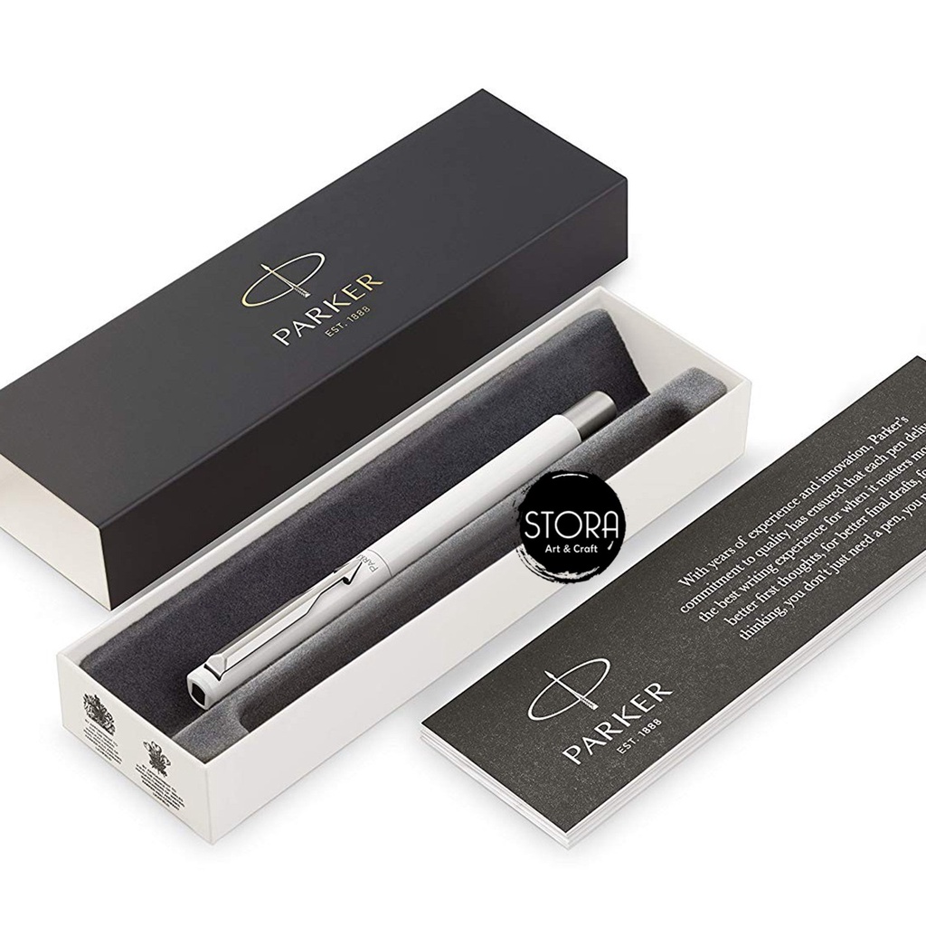 PARKER PENA ORIGINAL STANDARD WHITE FOUNTAIN PEN calligraphy kaligrafi latin