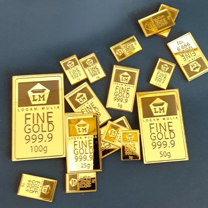 Replika Logam Mulia | 50 gram | Mirror Gold Acrylic helloto99