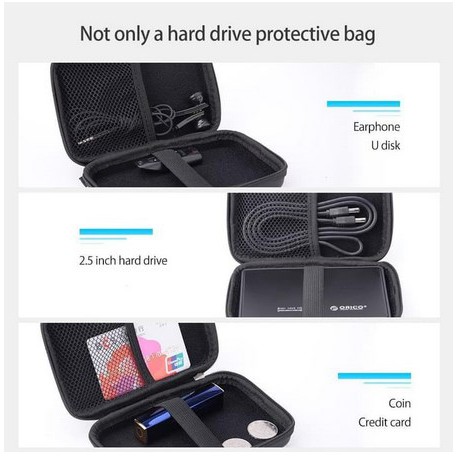 itstore ORICO  DOMPET HARDDISK EXTERNAL POUCH HARD CASE ORICO PHD 25 hdd 2.5 inch Anti Shock Protector Storage Case - Protection Bag