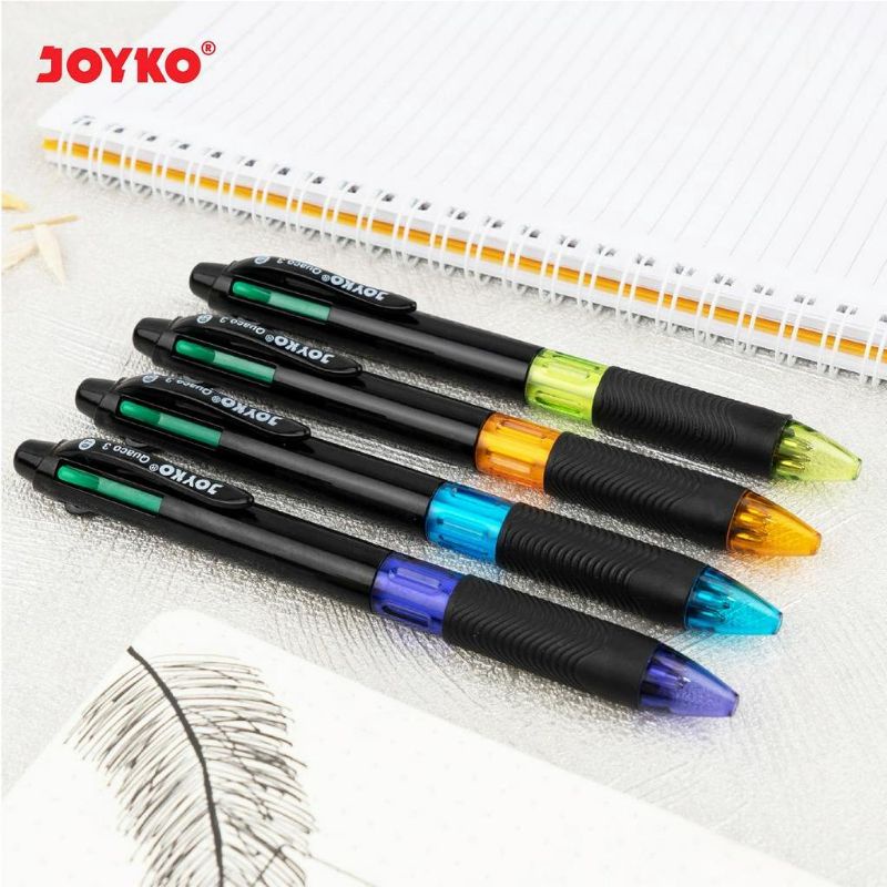 Ball Pen Pulpen Pena Joyko BP-288 Quaco 4Warna 12pcs