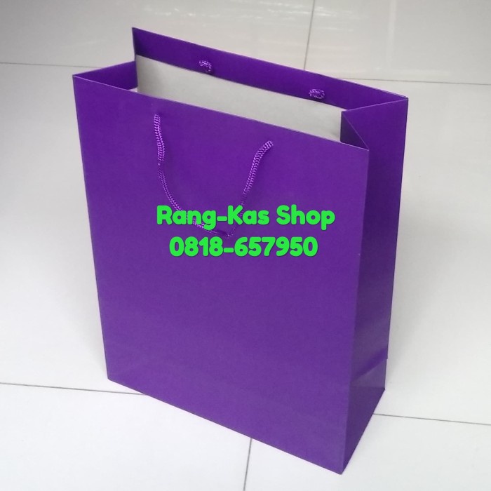 

(TERLARIS) Paperbag UNGU Folio karton Duplex Tebal