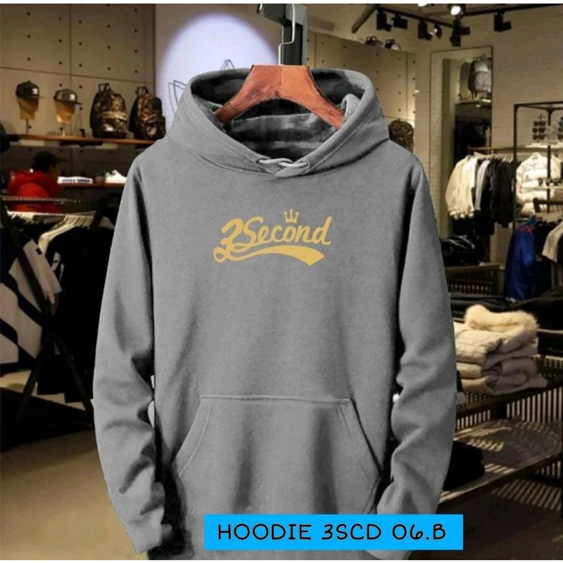 Hoodie distro 3second latin/Hoodie 3second cowok cewek /Hoodie three second tulisan latin