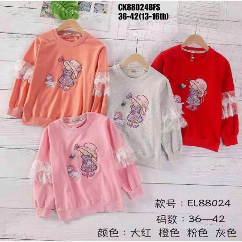 Blus Tangan Panjang Anak Perempuan Cewe Import