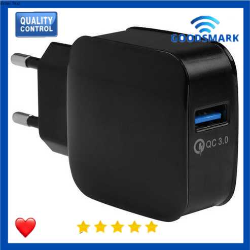 Taffware Wall Charger USB 1 Port QuickCharge 3.0 - BK-370