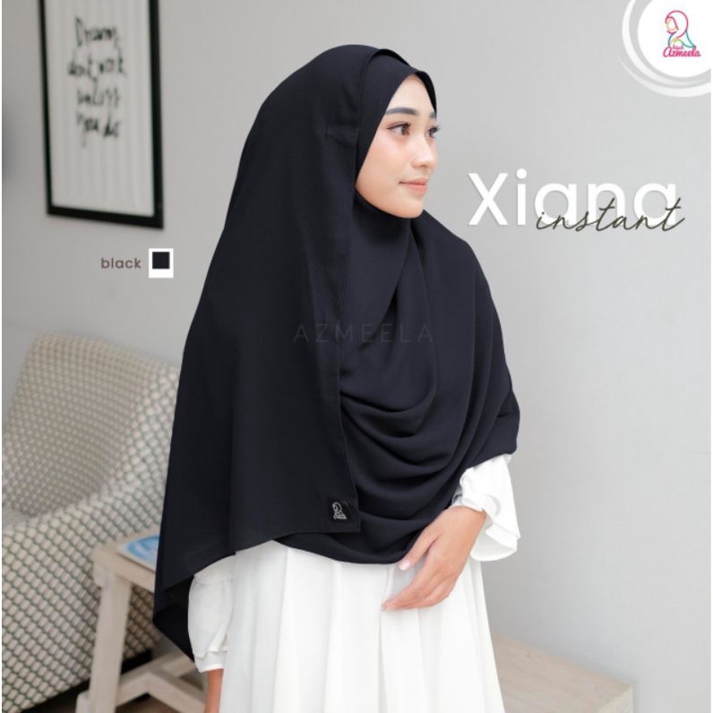 XIANA AZMEELA PASHMINA INSTAN-BLACK