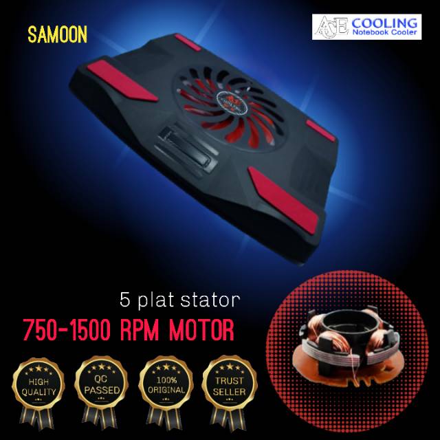 Cooling pad vacuum NCV001 + cooling pad big fan ACE COOLING samoon 14&quot; hitam