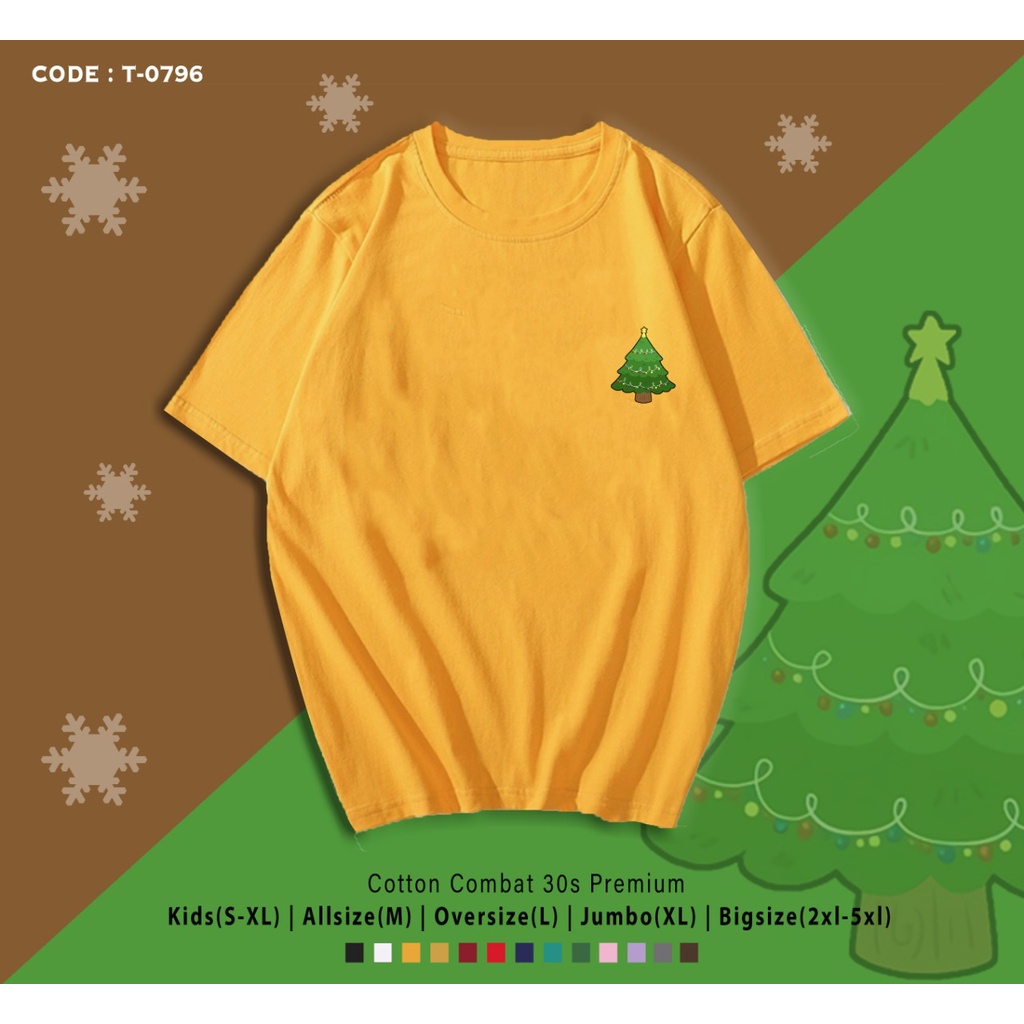 FREE CUSTOM NAMA - T-SHIRT / KAOS CHIRSTMAS TREE / KADO NATAL / CUSTOM TEE / REAL PICTURE