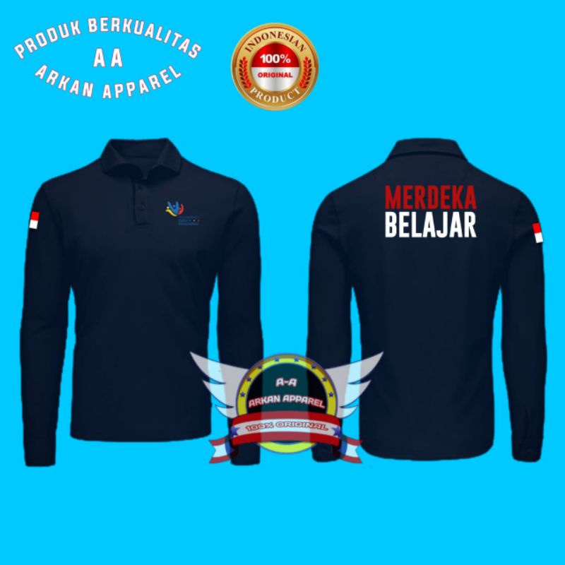 KAOS KERAH MERDEKA BELAJAR KAOS POLO SHIRT MERDEKA BELAJAR