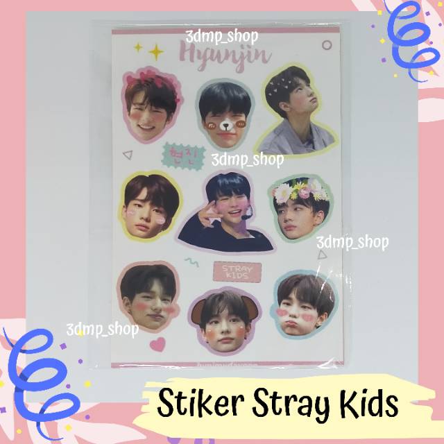 Stiker Stray Kids Hyunjin Felix Logo Album Gone days Go In life aesthetic