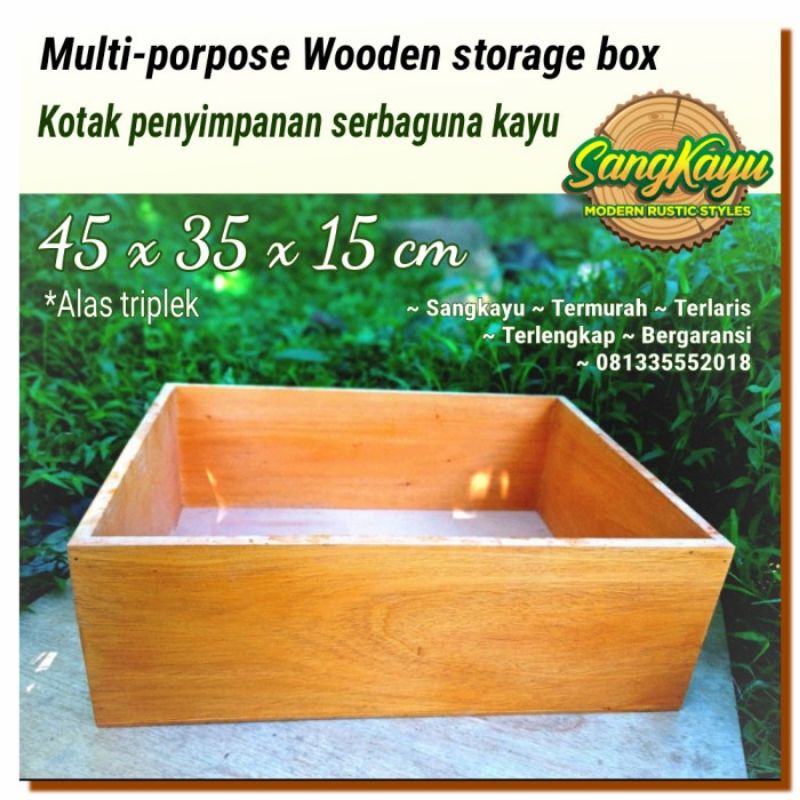 Kotak penyimpanan serbaguna kayu storage box kotak hantaran seserahan