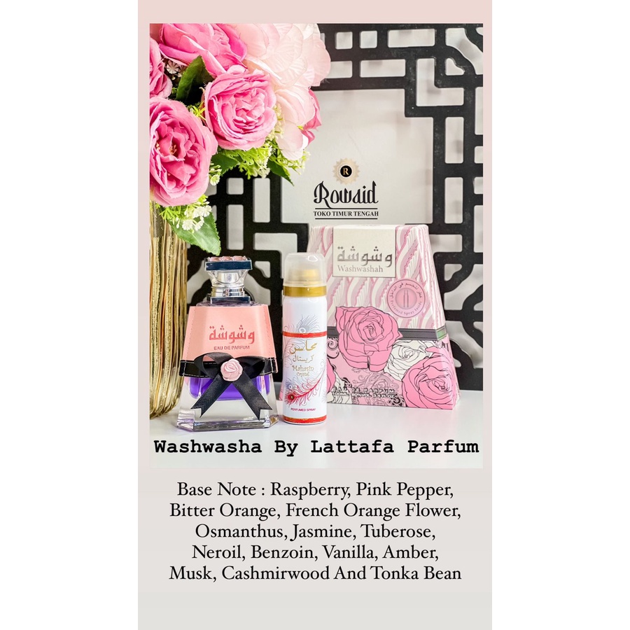 WASHWASHAH WITH DEODORANT BY LATTAFA EAU DE PERFUME
