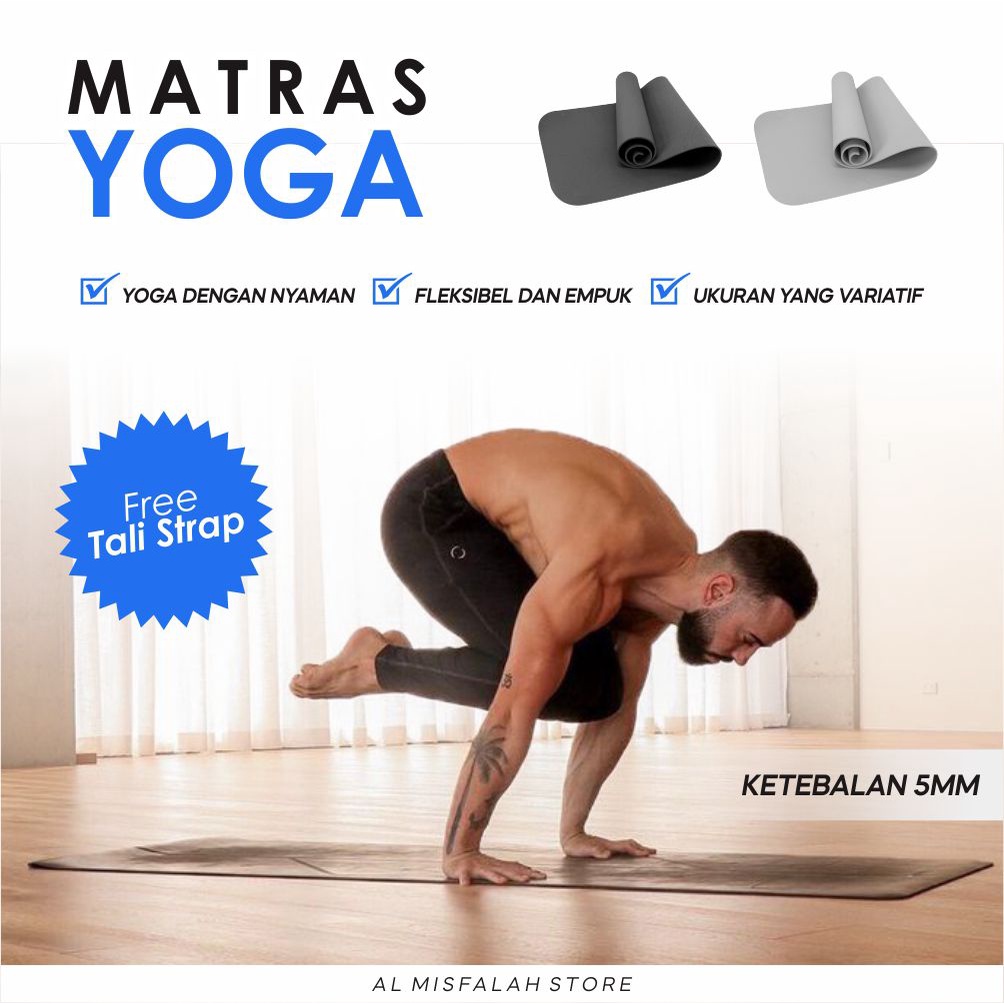 Almisfalah Matras Yoga Matras Olahraga Alat Olahraga Karpet Yoga Workout 039