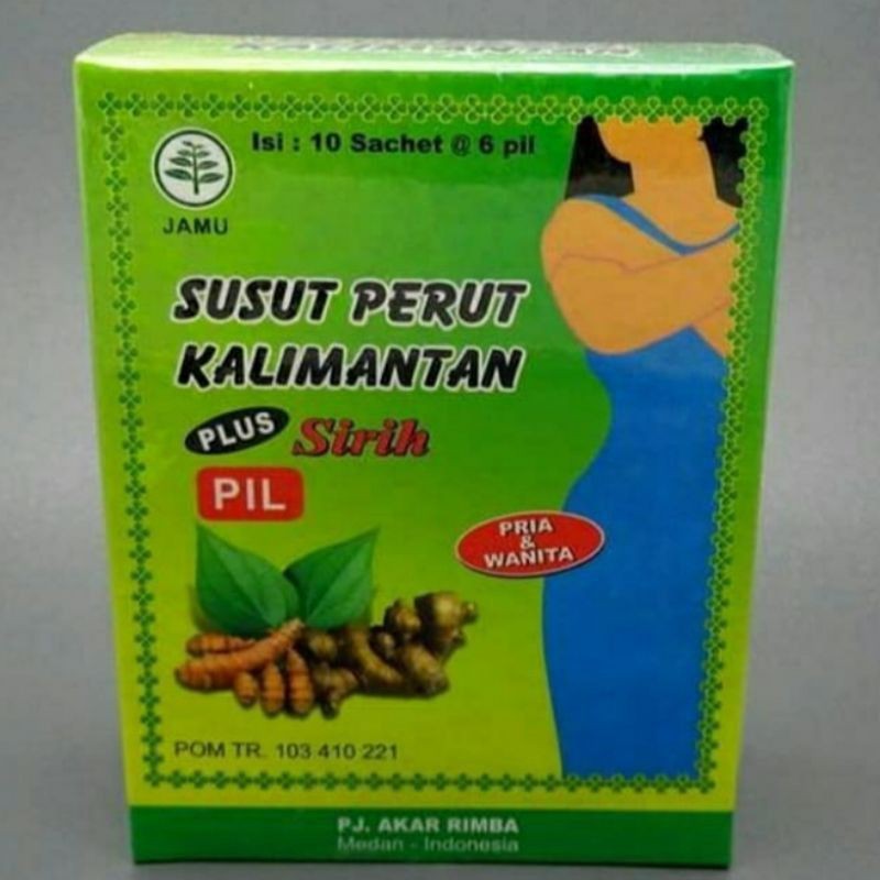 SUSUT PERUT KALIMANTAN PLUS SIRIH. ( Jamu Pill Pelangsing ) (Original ) Bisa Untuk Pria Dan Wanita.