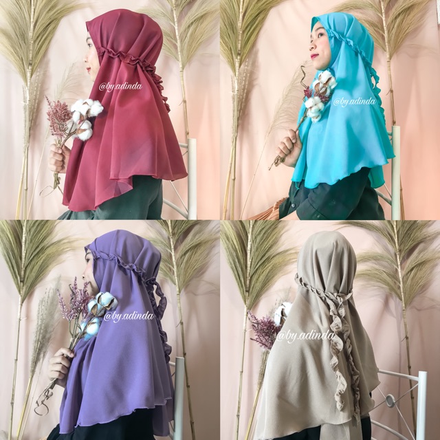 Jilbab Maryam TALI KRIWIL Reborn Bergo Maryam Aisyah Non Pet Hijab instant