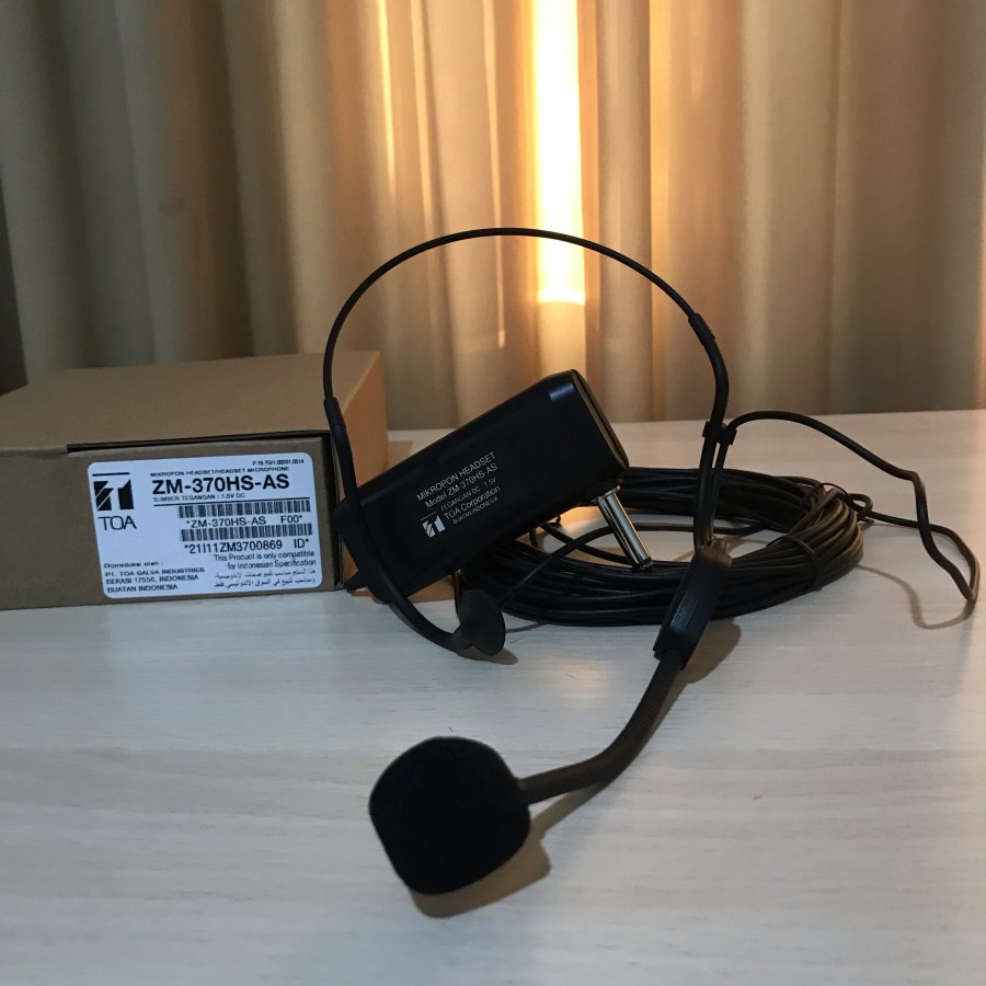 MICROPHONE MIC HEADSET CABLE MIKROPON MIK BANDO KABEL TOA ZM-370HS-AS - 10M 10 METER ORIGINAL ORI BAGUS TERLARIS TERBAIK GARANSI