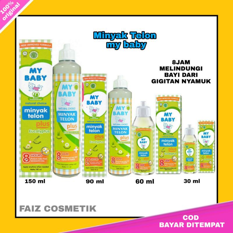 Minyak Telon My baby plus + eucalyptus anti nyamuk 150ml 30ml 60ml 90ml perlindungan nyamuk 8 jam