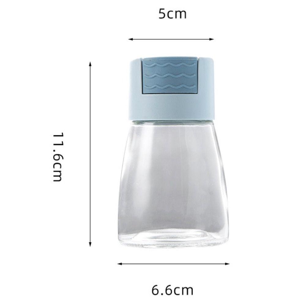 [Elegan] Botol Kontrol Garam Non-slip Safety Simple Sealed Transparan Moisture proof Glass Sprinkle Salt Seasoning Tools Dispenser Garam