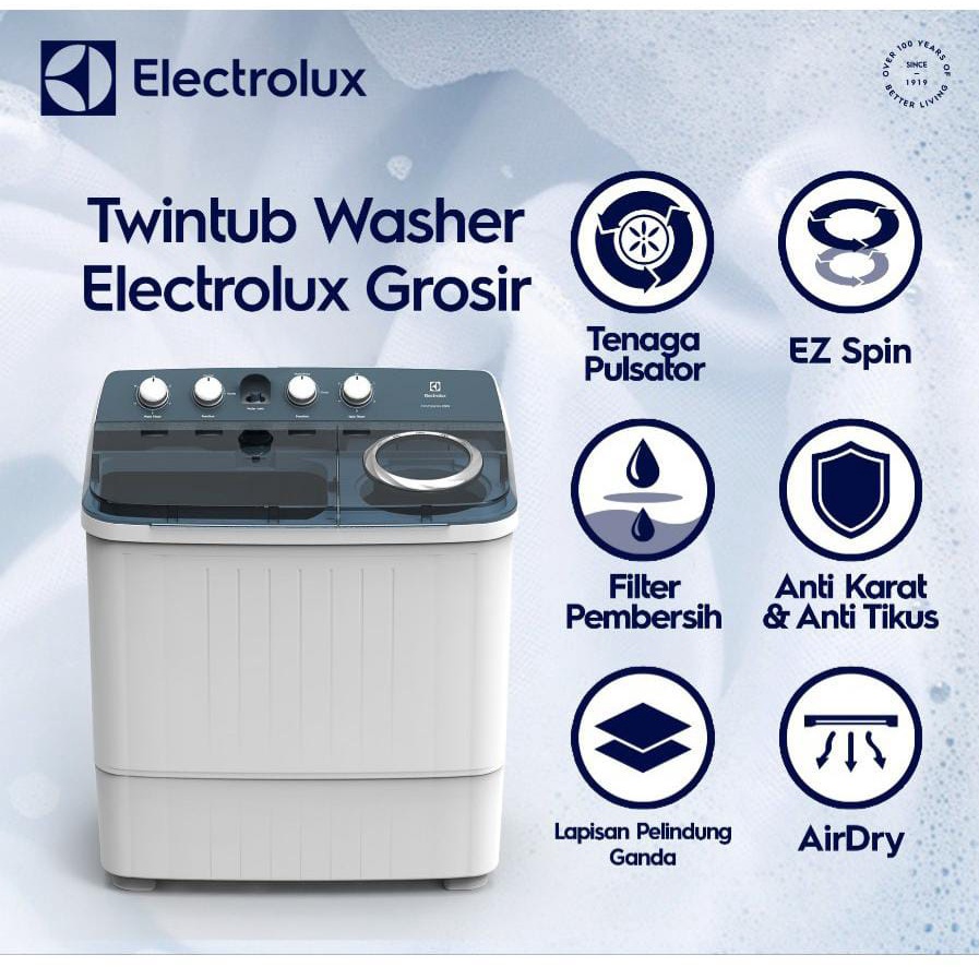 mesin cuci 2 tabung electrolux 12kg ews13262
